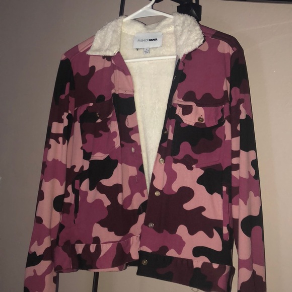 purple camouflage jacket